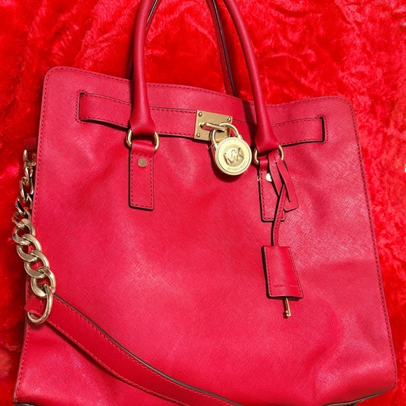 Red Designer Tote Bag - Picture 2 of 7
